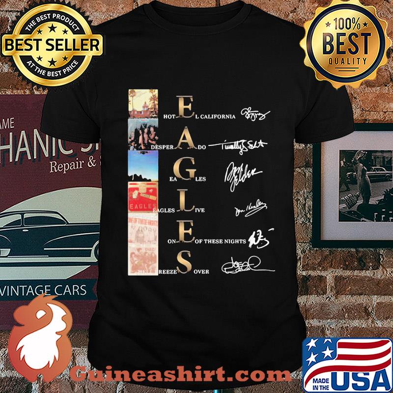 Eagles band players signatures shirt