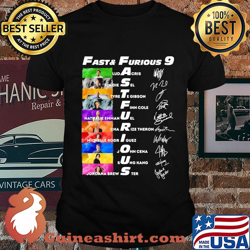 Fast and furious 9 characters signatures shirt