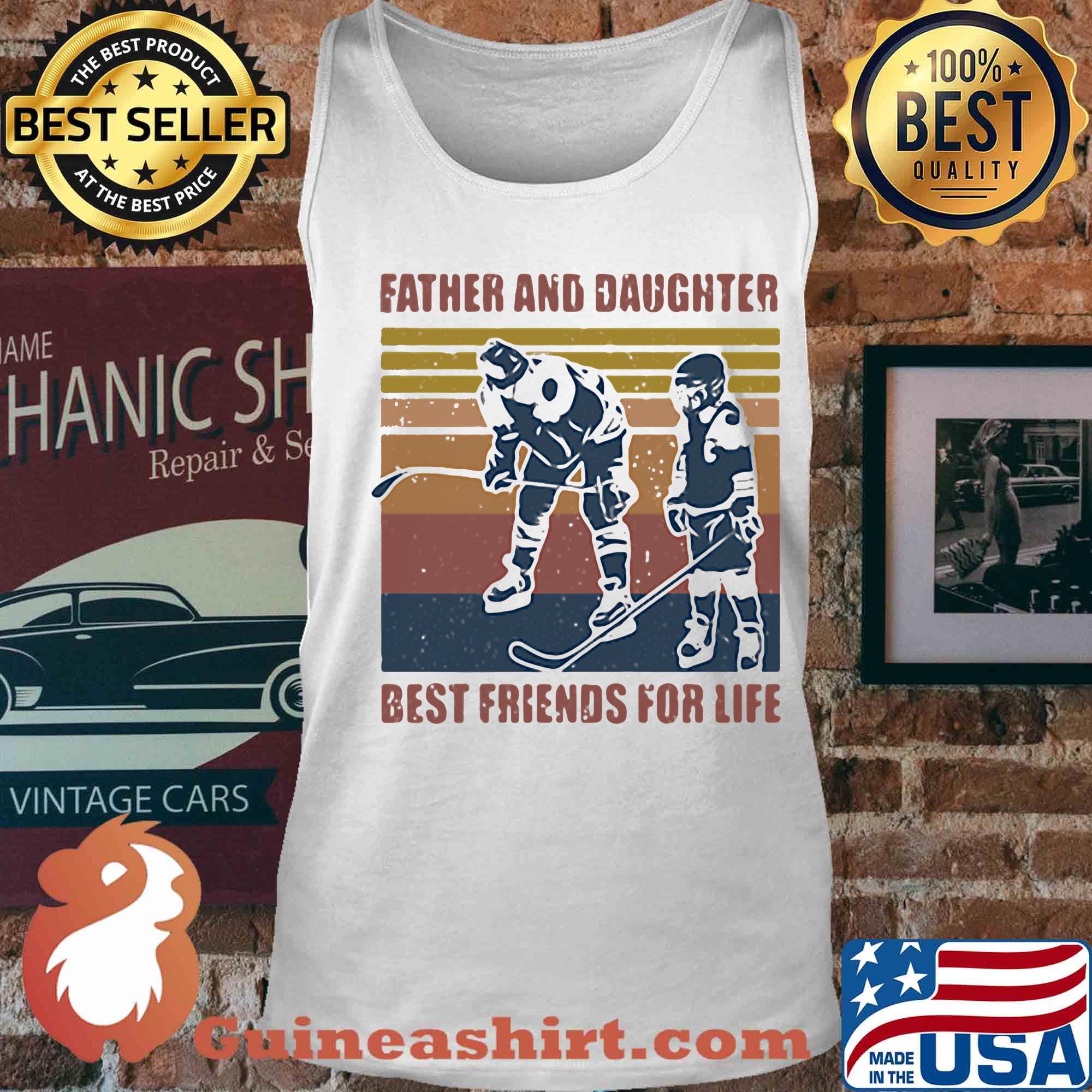 Father and daughter best friends for life hockey vintage s Tank top