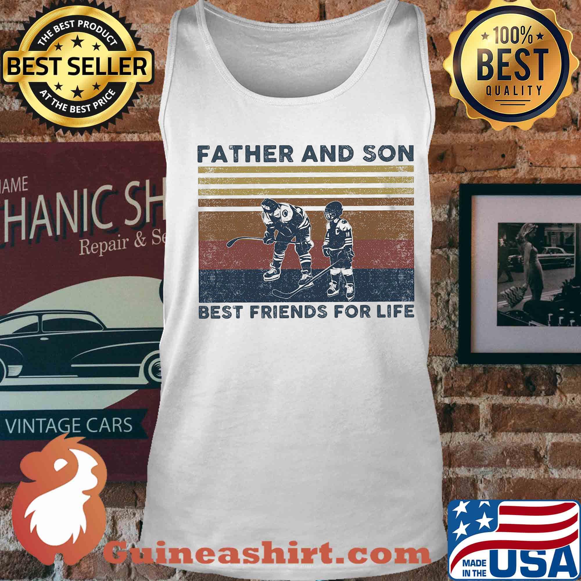 Father and son best friends for life Hockey vintage s Tank top