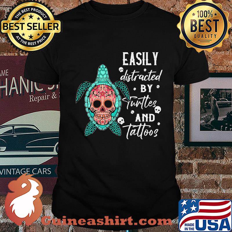 Festival of the Dead easily distracted by turttes and tatoos shirt