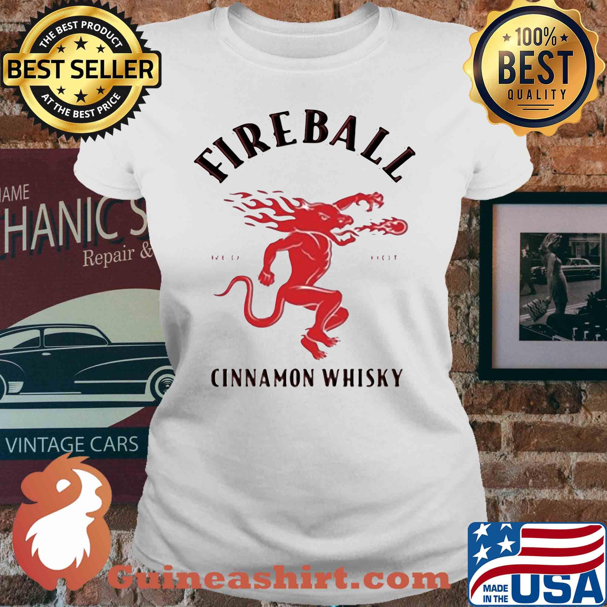 Fireball red hot cinnamon whisky s V-neck