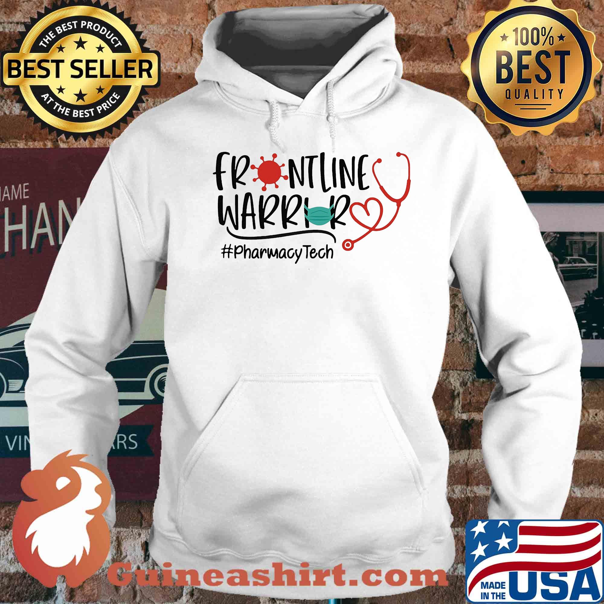 Frontline warrior pharmacy tech nurse mask stethoscope covid-19 s Hoodie