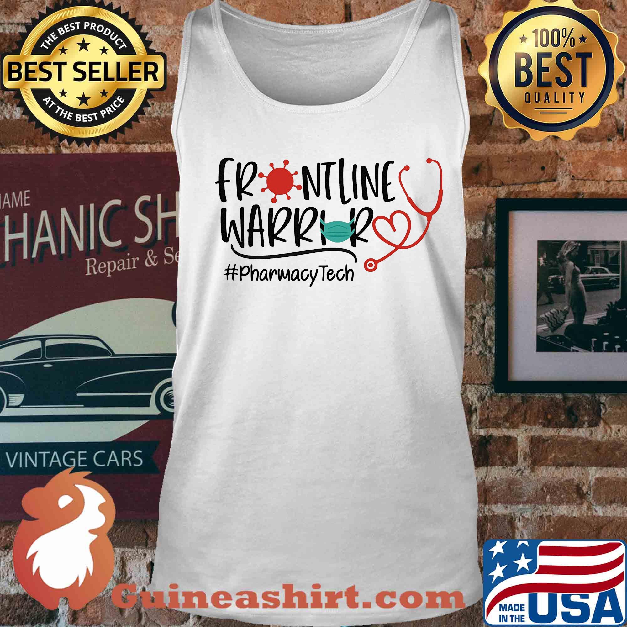 Frontline warrior pharmacy tech nurse mask stethoscope covid-19 s Tank top