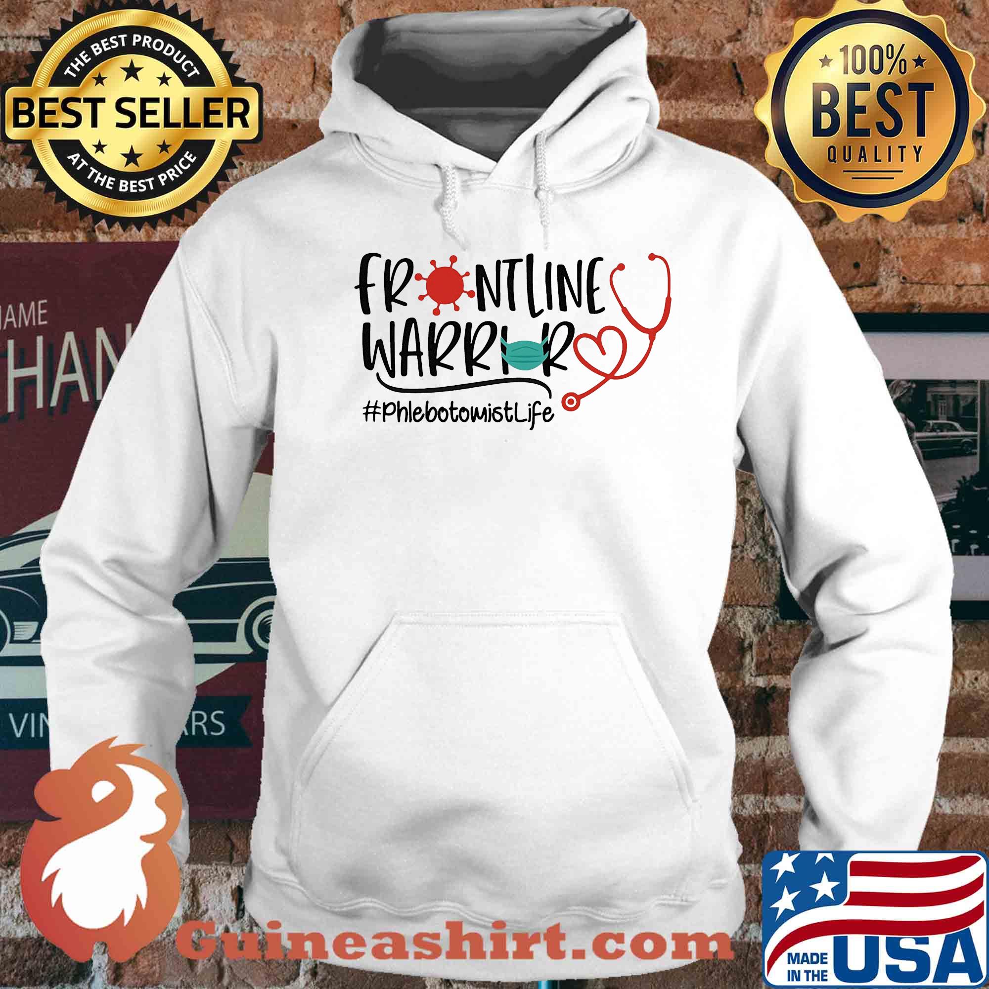 Frontline warrior phlebotomist life mask stethoscope covid-19 s Hoodie