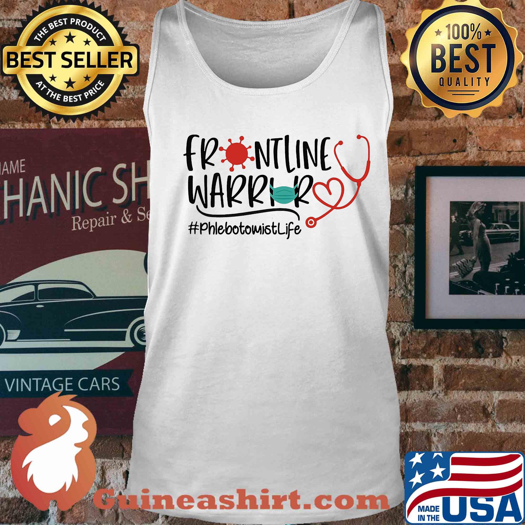 Frontline warrior phlebotomist life mask stethoscope covid-19 s Tank top