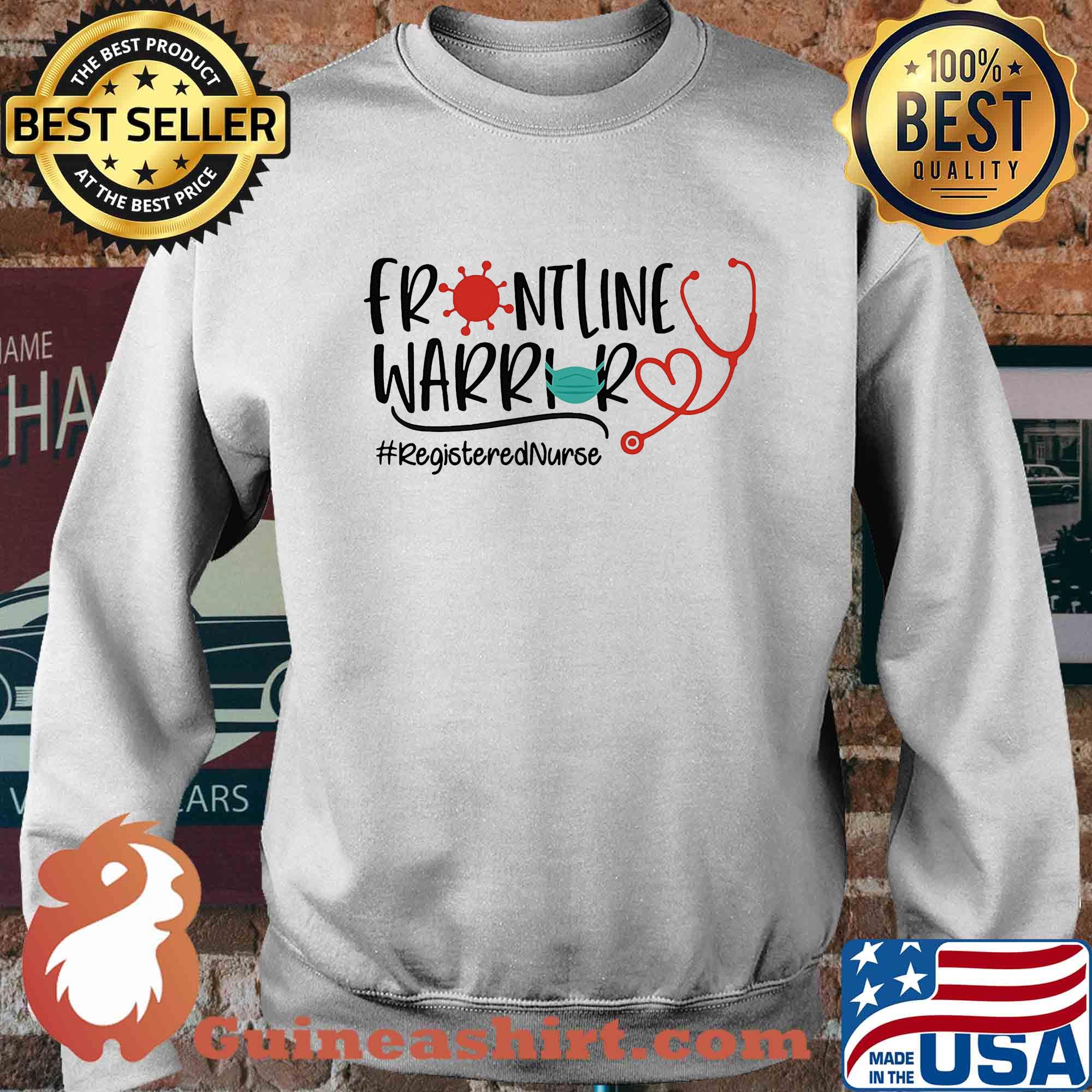 Frontline warriors registered nurse mask stethoscope covid-19 s Sweater