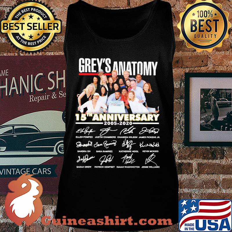 Grey's Anatomy 15th anniversary 2005 2020 signature s Tank top