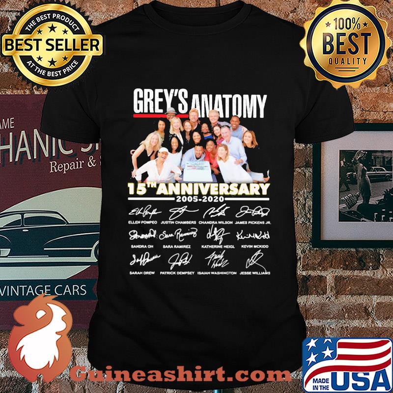 Grey's Anatomy 15th anniversary 2005 2020 signature shirt