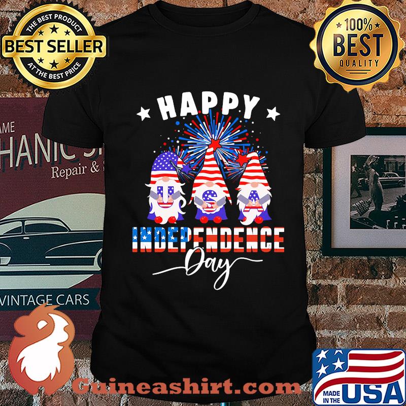 Happy Gnome American flag veteran Independence Day shirt