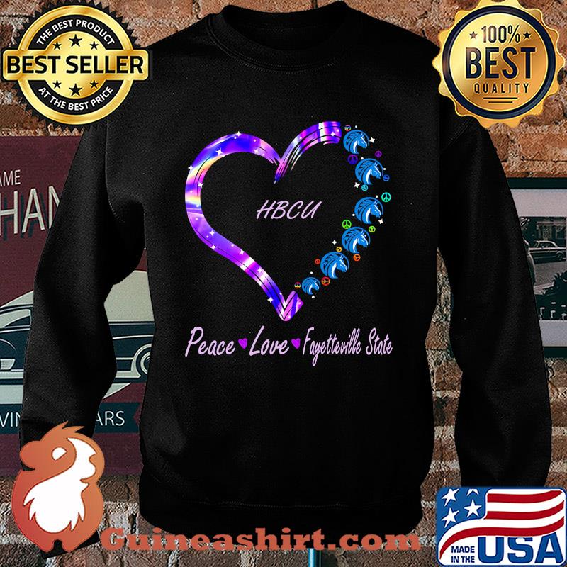 HBCU peace love Fayetteville State heart s Sweater