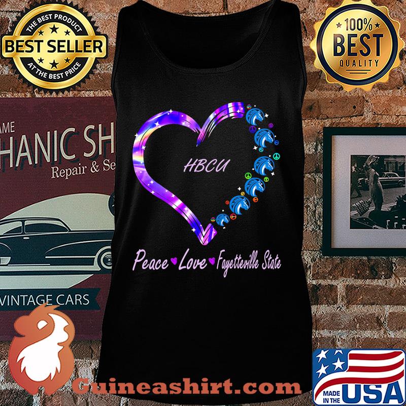 HBCU peace love Fayetteville State heart s Tank top