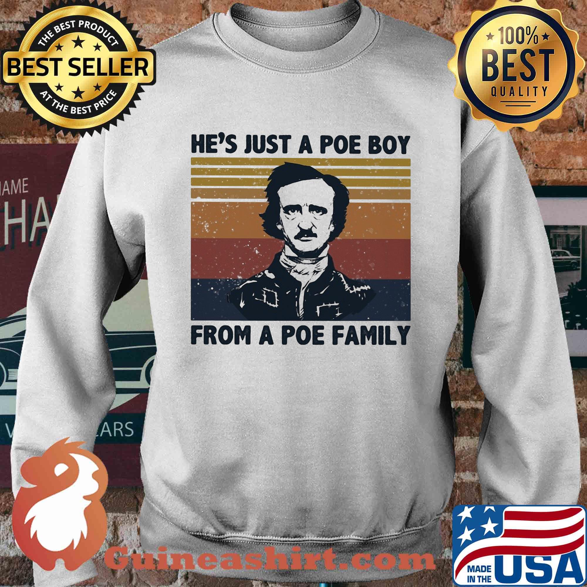 He's just a poe boy from a poe family art vintage s Sweater