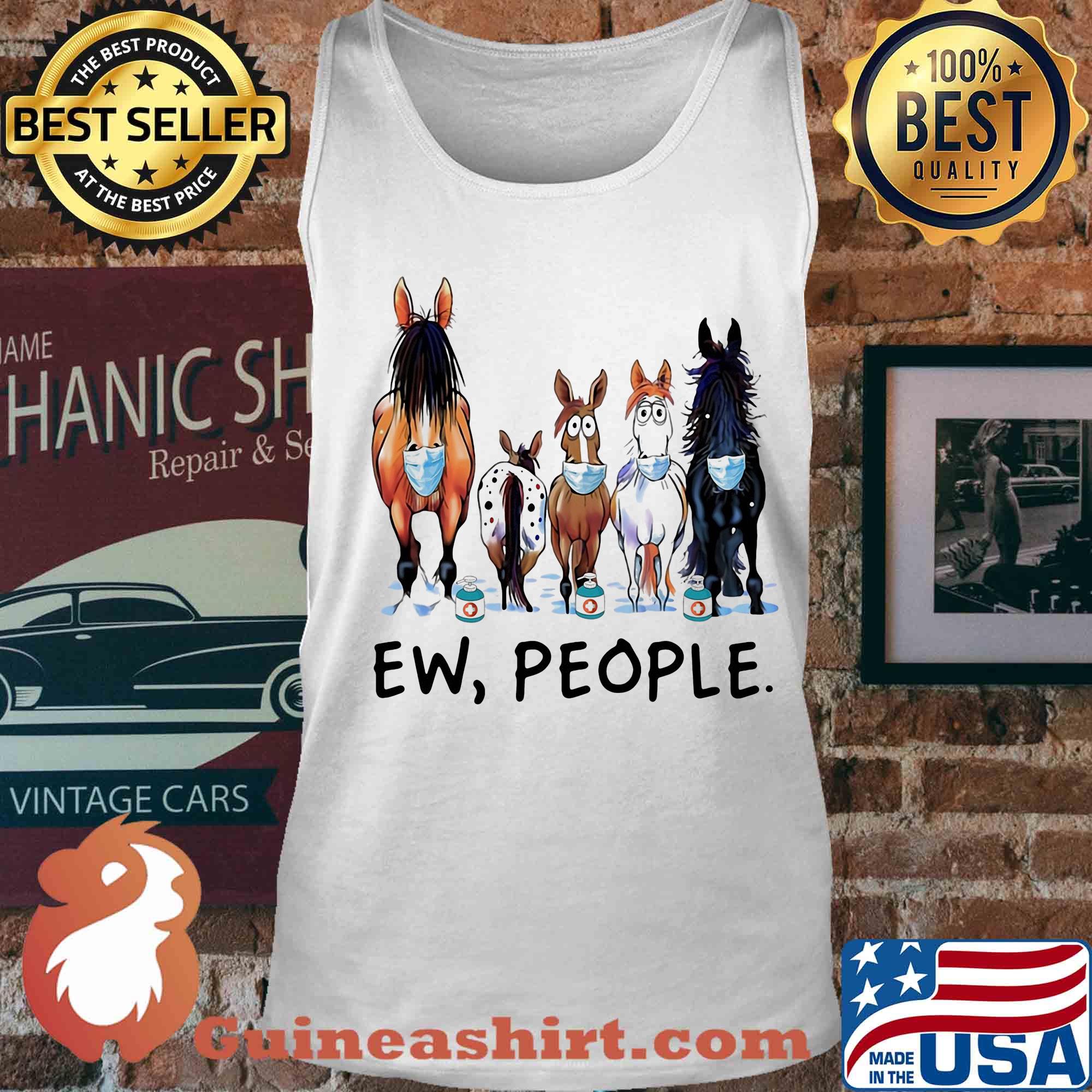 Horse mask Ew people s Tank top