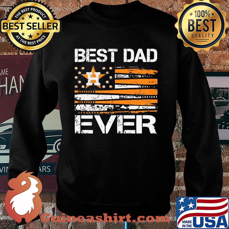 Houston astros best dad ever american flag happy father's day s Sweater