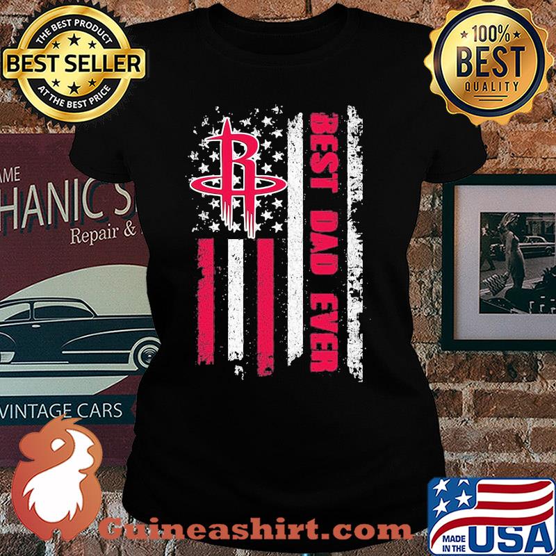 Houston rockets best dad american flag independence day s Ladies tee