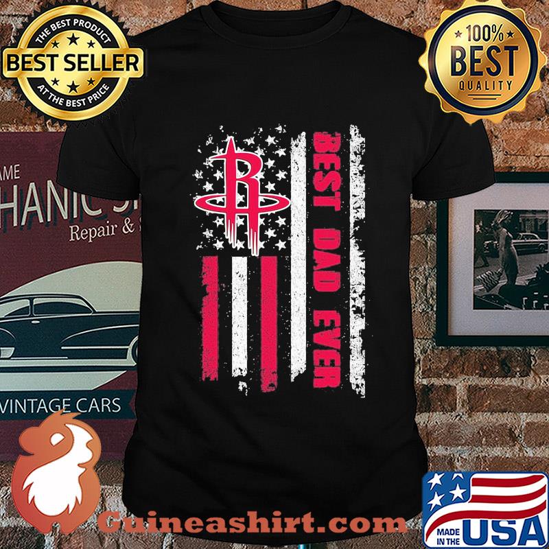 Houston rockets best dad american flag independence day shirt