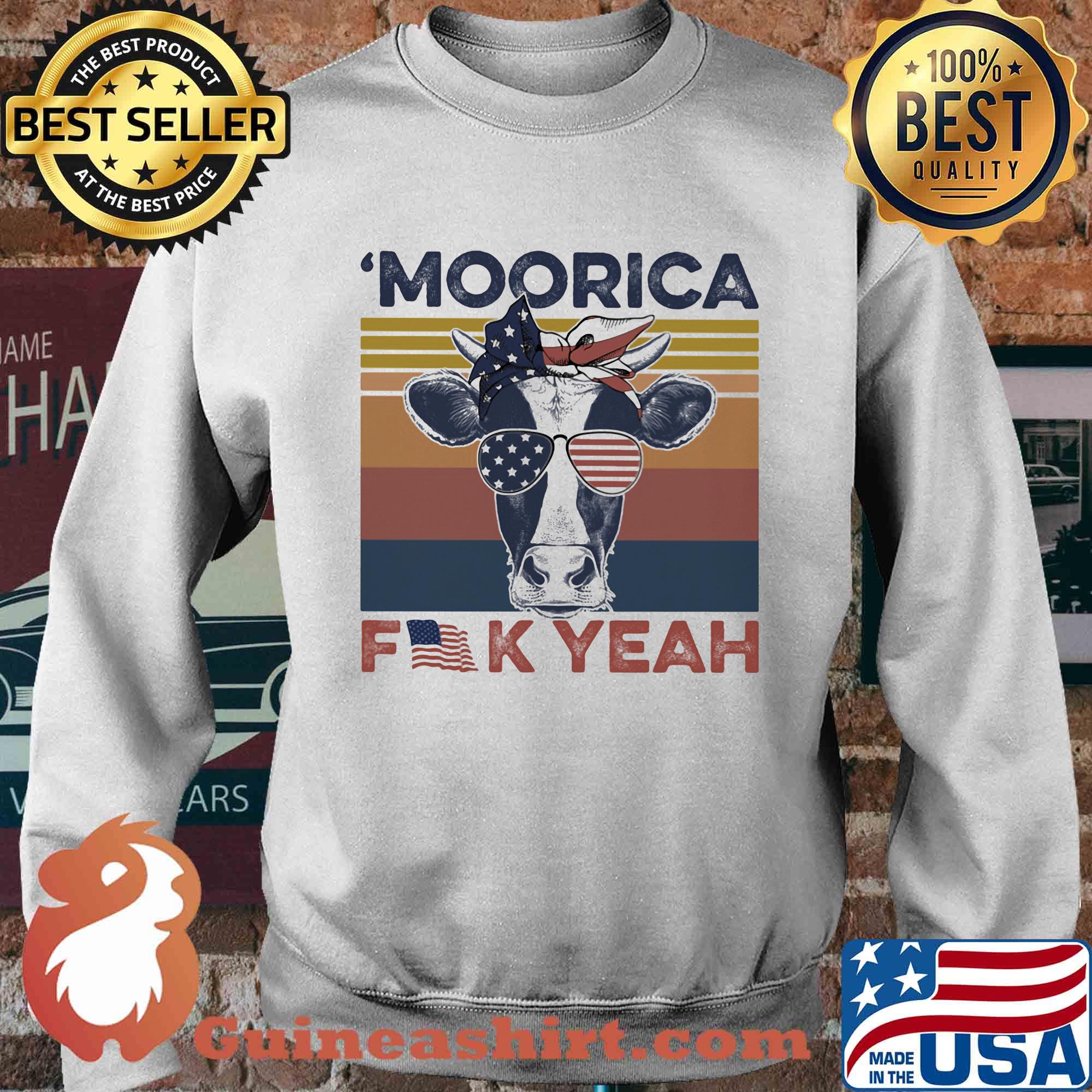 Independence Day cow glasses moorica fuck yeah vintage s Sweater