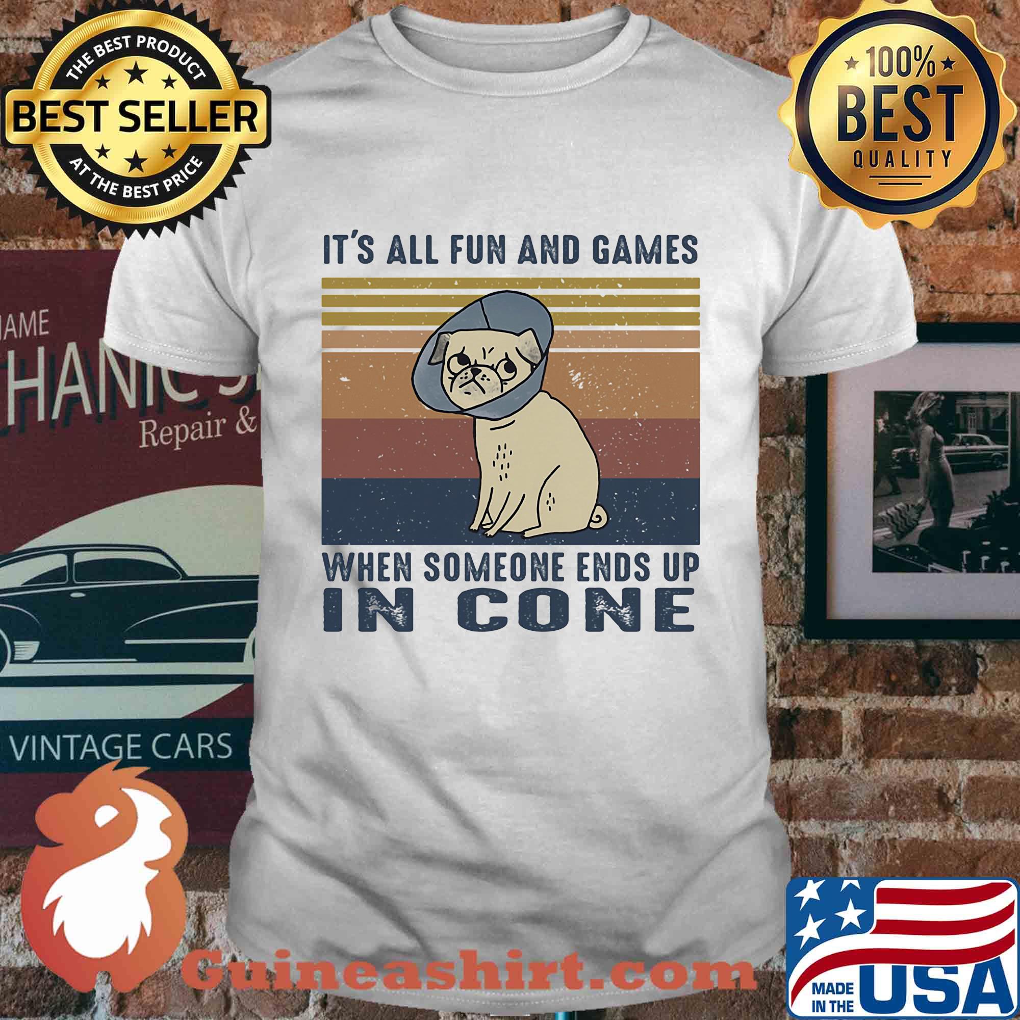 It's all fun and games when someone ends up in cone vintage shirt