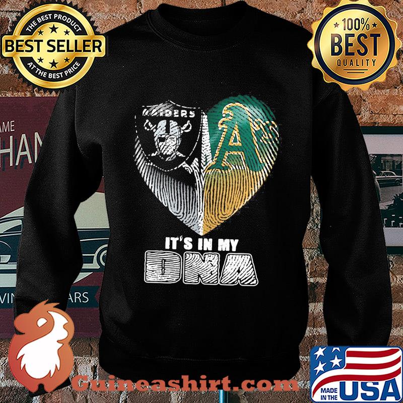 It's in my dna oakland raiders and oakland athletics heart heartbeat s Sweater