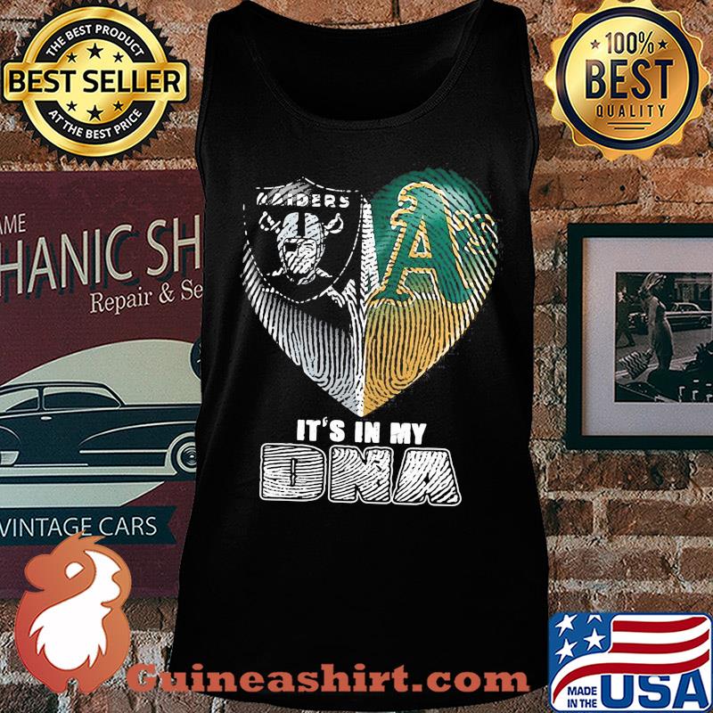 It's in my dna oakland raiders and oakland athletics heart heartbeat s Tank top