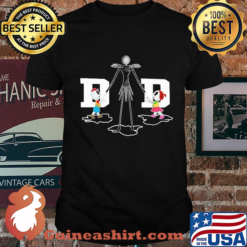 Jack skellington son and daughter dad happy father's day shirt