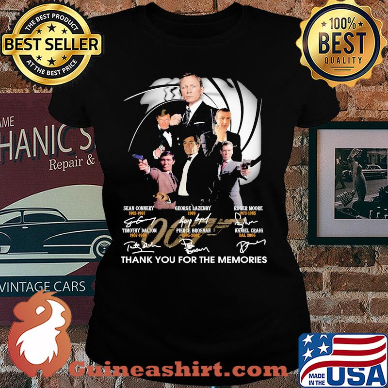 James bond 007 thank you for the memories signatures s Ladies tee