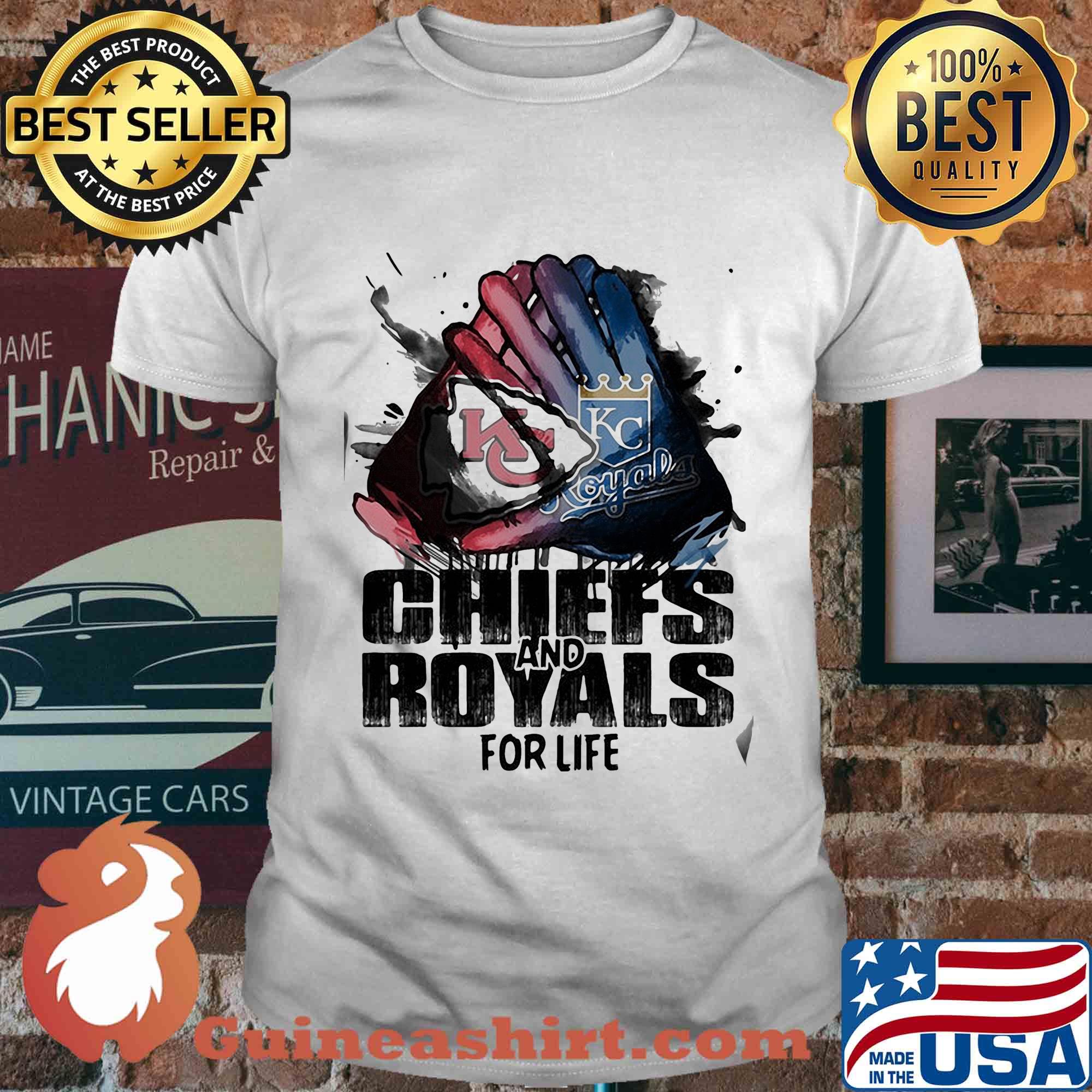 Kansas city chiefs and kansas city royals for life shirt
