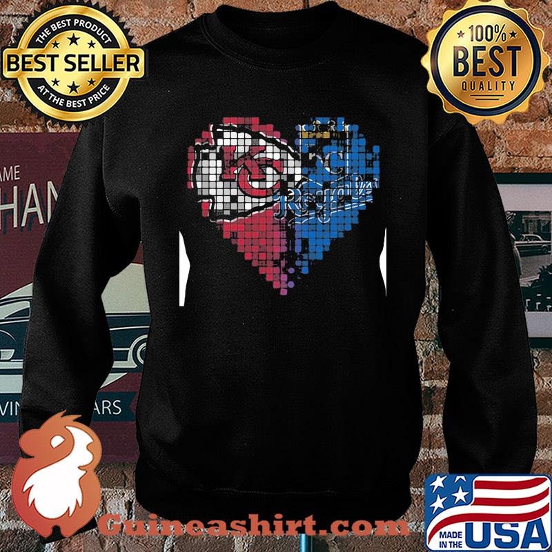 Kansas city chiefs and kansas city royals heart puzzle s Sweater
