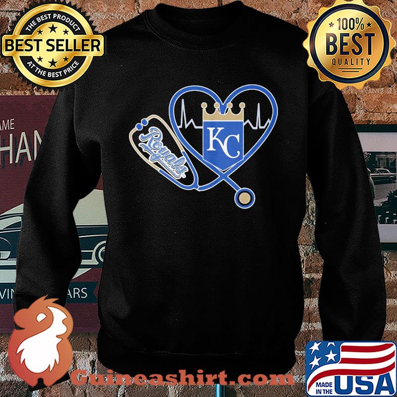 Kansas city royals baseball stethoscope heart s Sweater