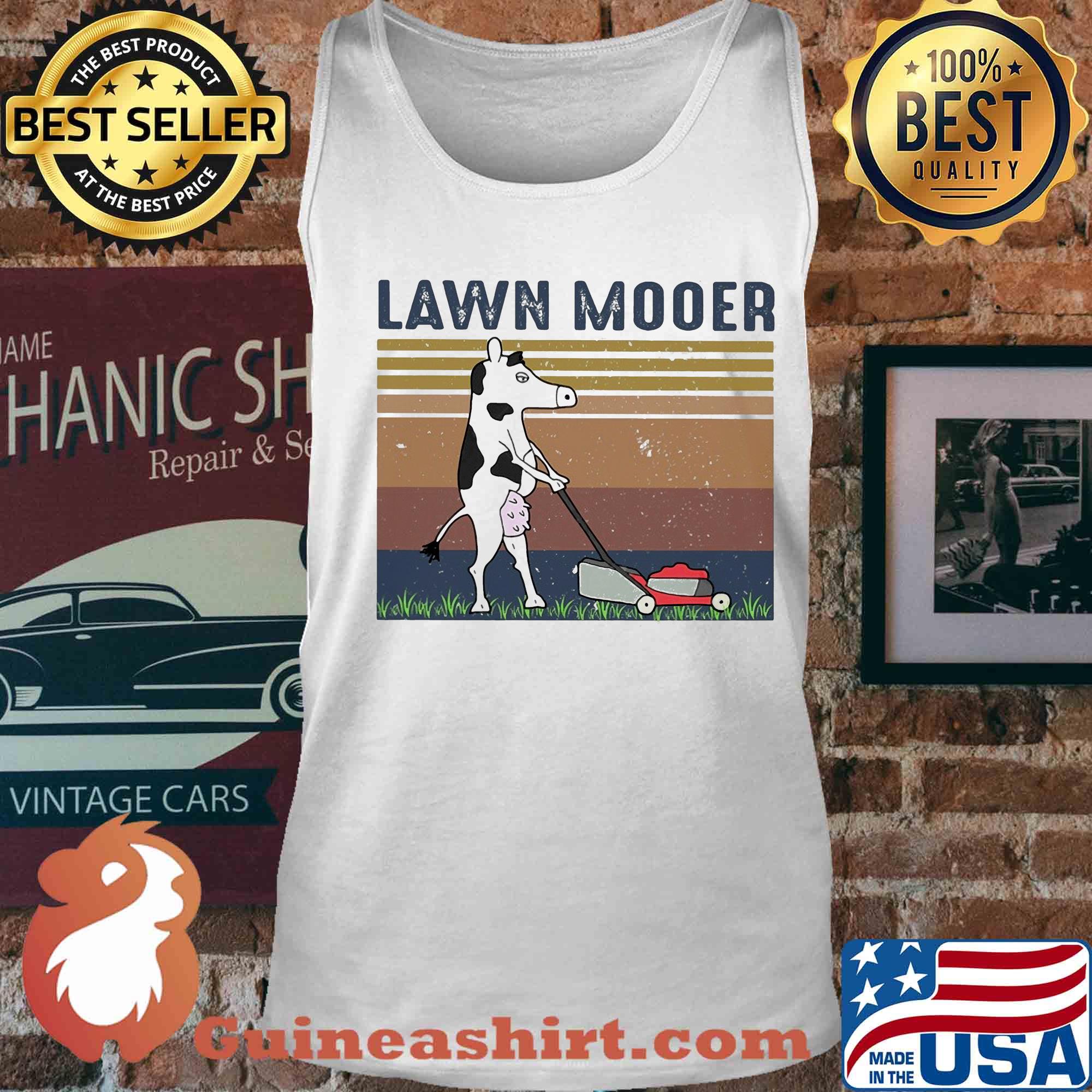 Lawn mooer cow vintage s Tank top