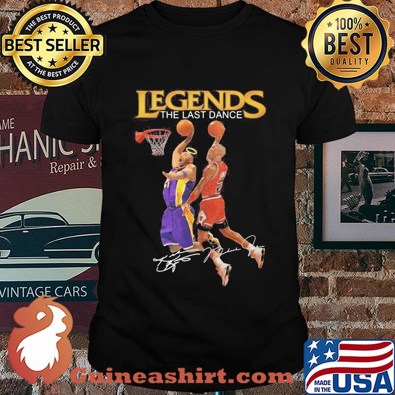 Legends the last dance Kobe Bryant and Michael Jordan play basketball signatures shirt