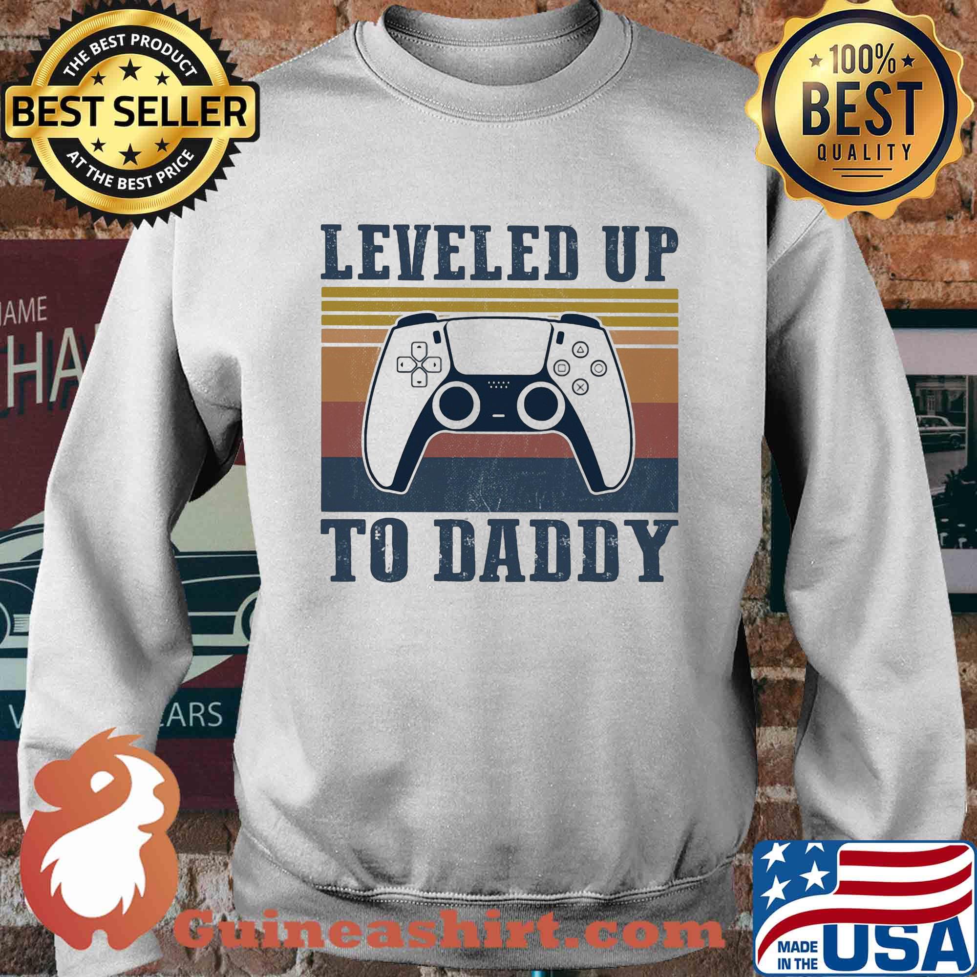 Leveled up to daddy game vintage s Sweater