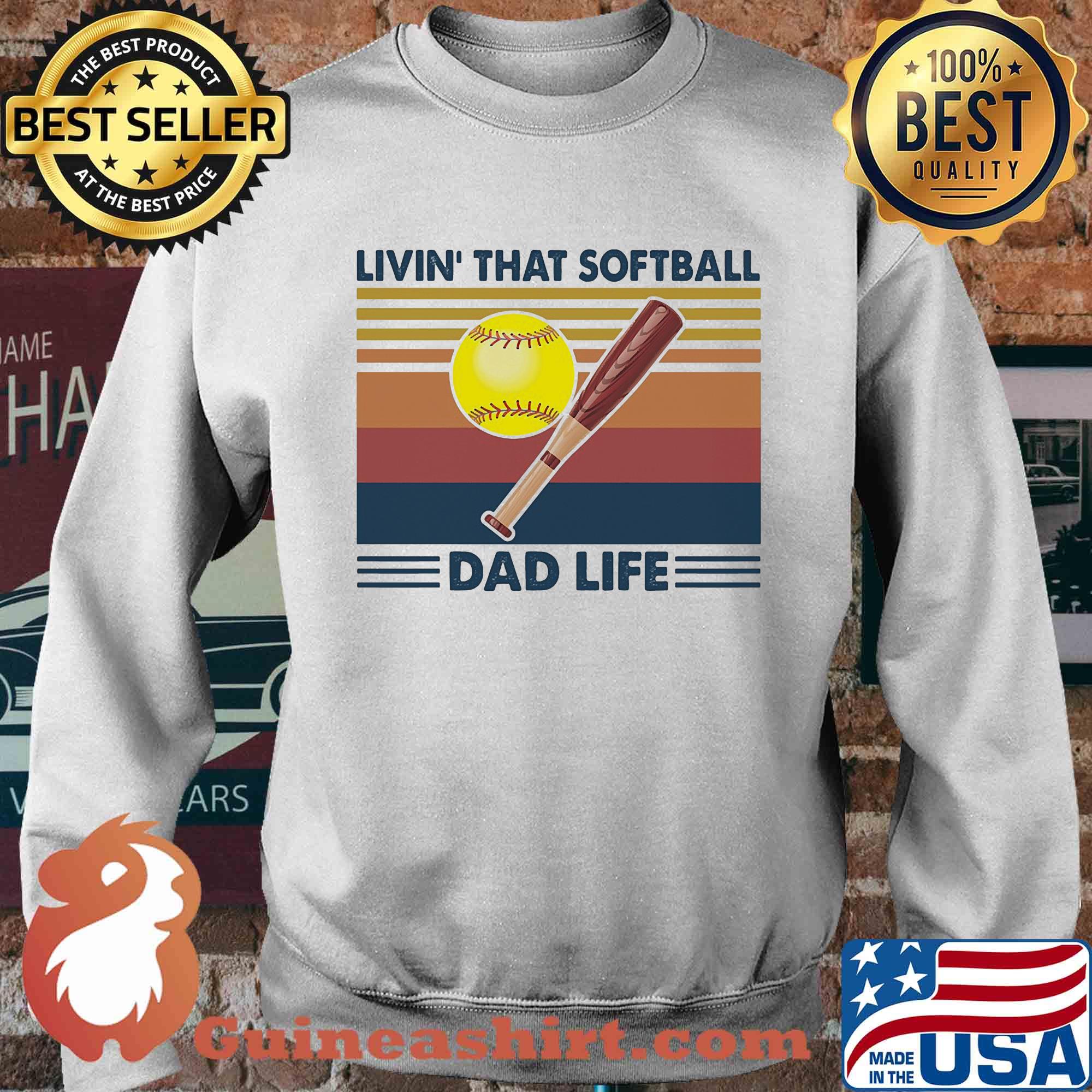 Livin that softball dad life vintage s Sweater