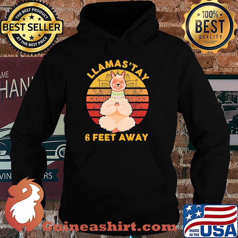 Llamas' stay 6 feet away Yoga vintage s Hoodie