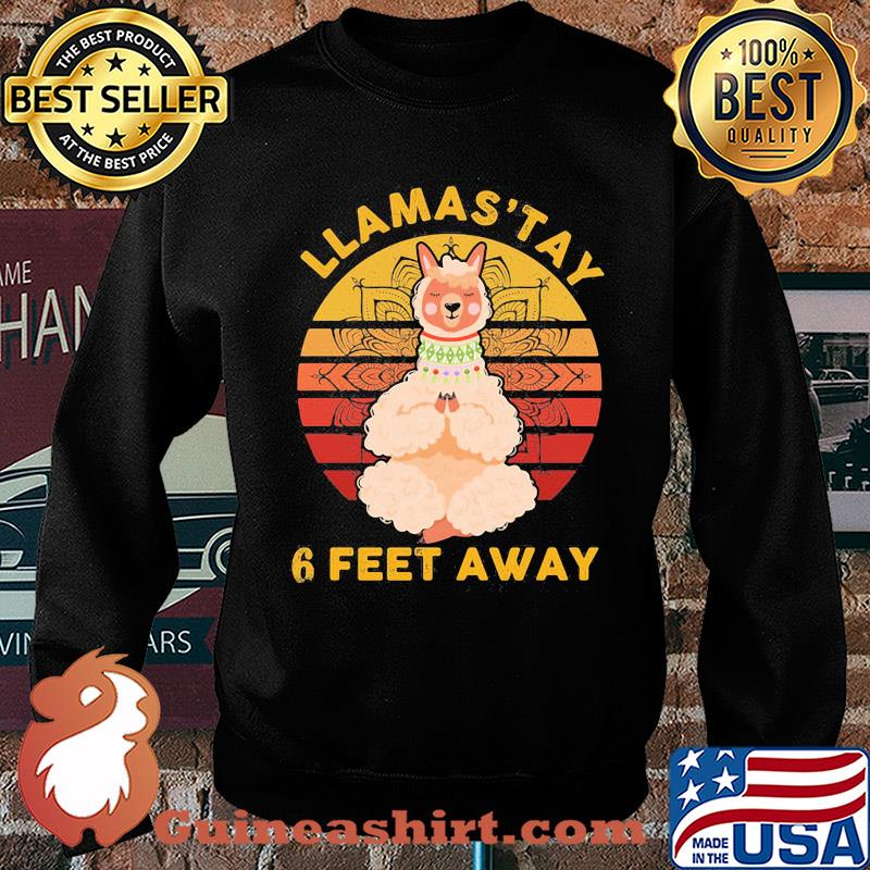 Llamas' stay 6 feet away Yoga vintage s Sweater