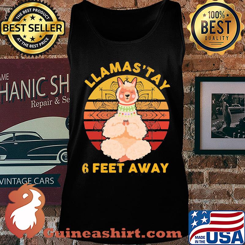 Llamas' stay 6 feet away Yoga vintage s Tank top