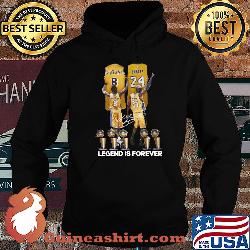 Los angeles 8 lakers bryant 24 signature legend is forever s Hoodie