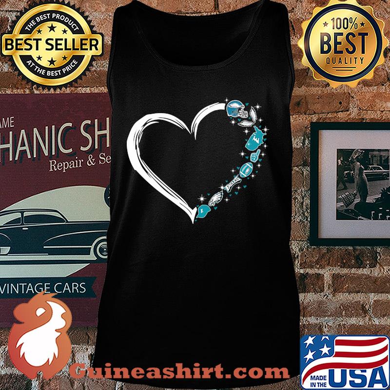 Love philadelphia eagles american football heart s Tank top