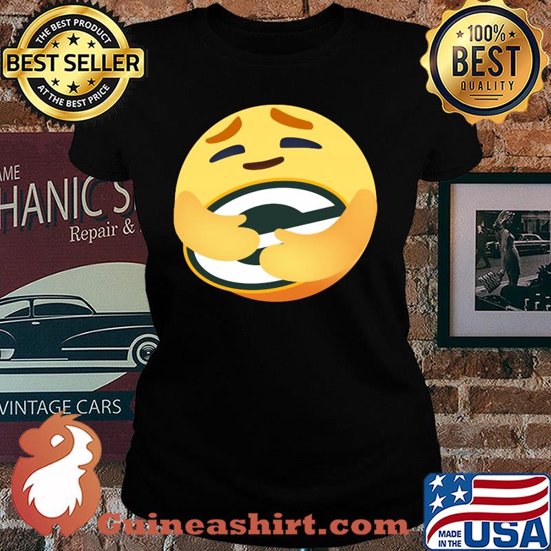 Love the green bay packers love hug facebook care emoji s Ladies tee