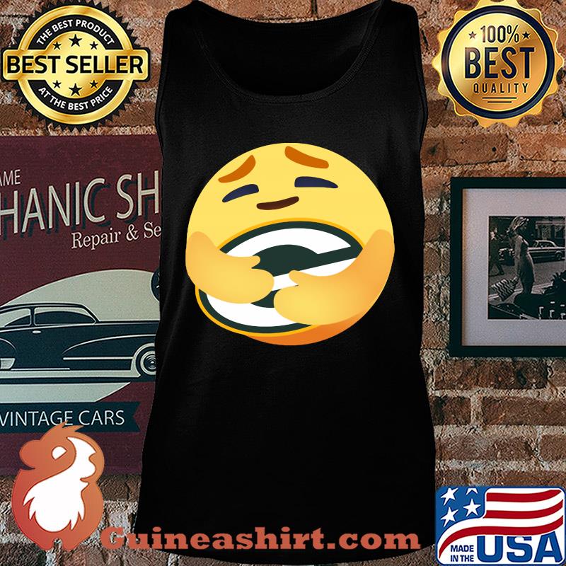 Love the green bay packers love hug facebook care emoji s Tank top
