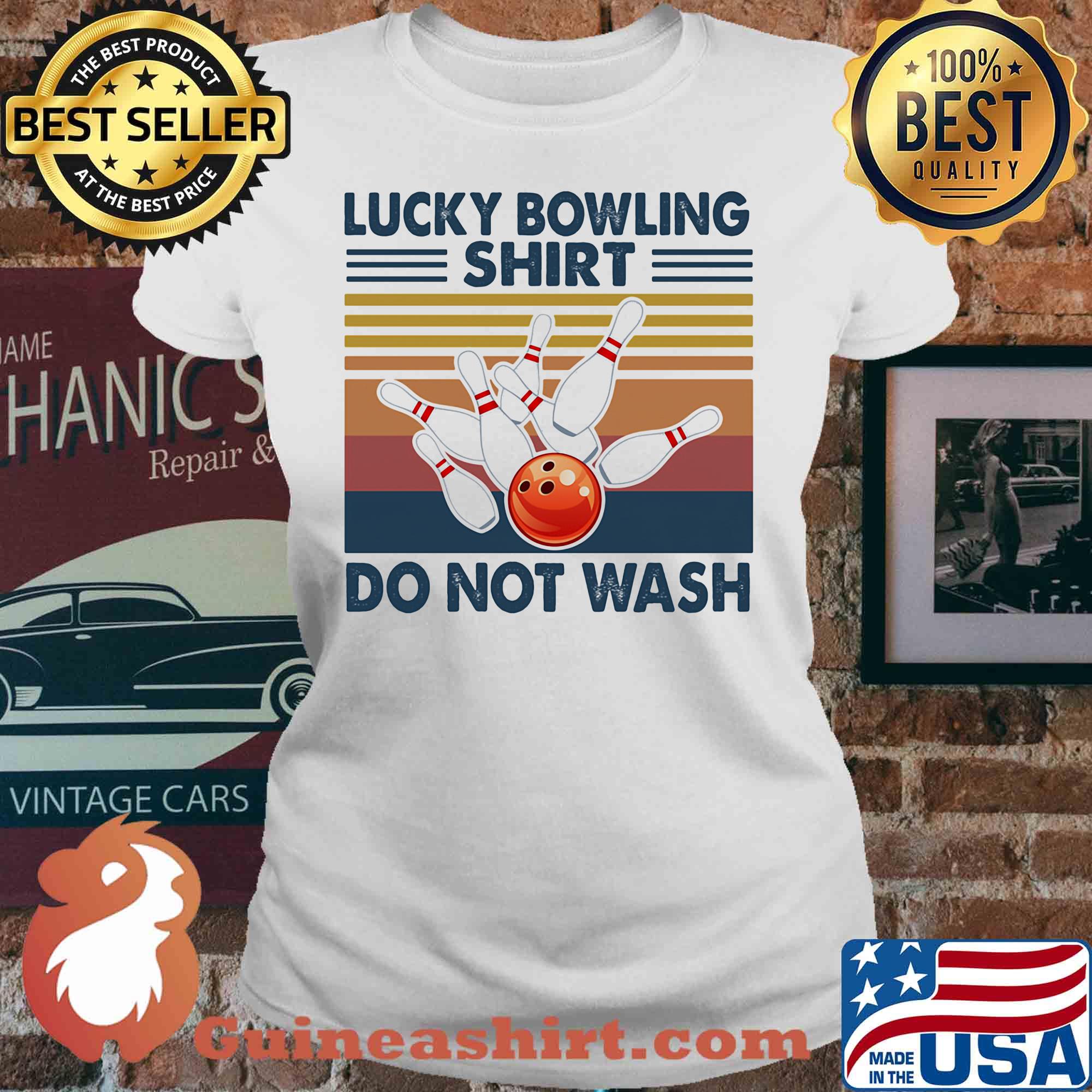 Lucky bowling shirt do not wash vintage s V-neck