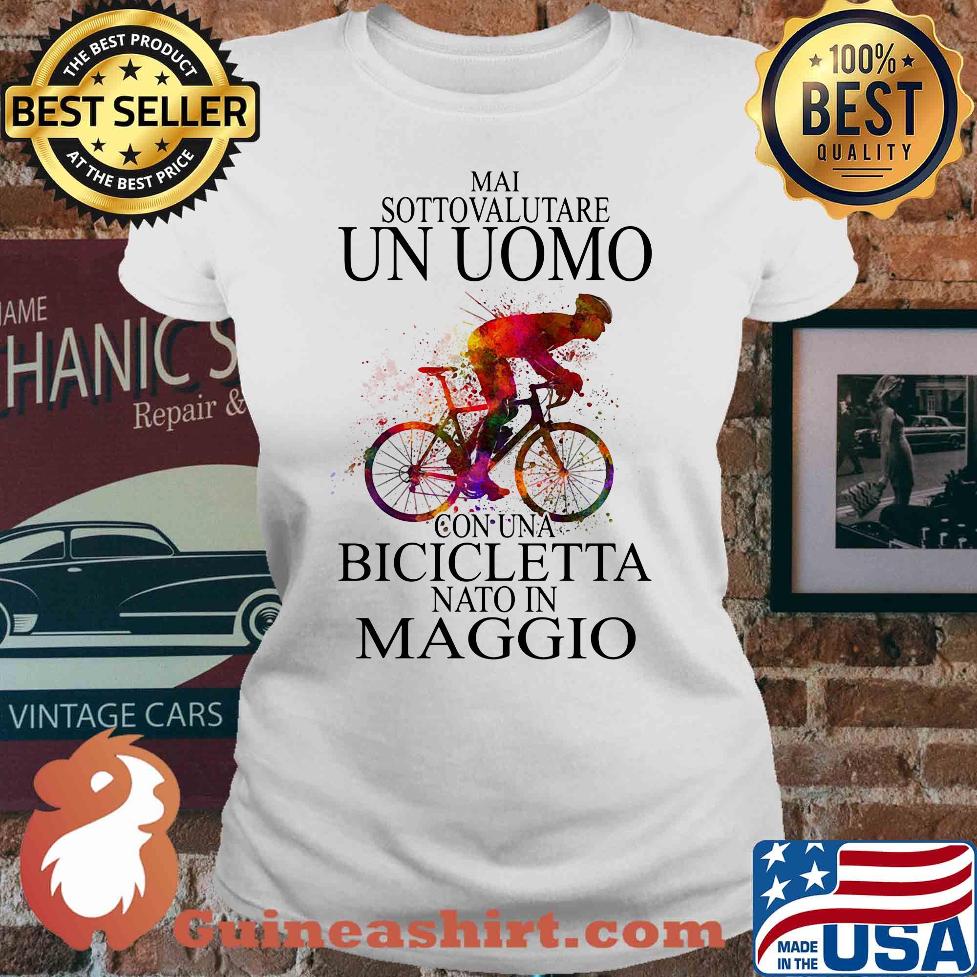 Mai sottovalutare un oumo con una bicicletta nato in Maggio bicycle s V-neck