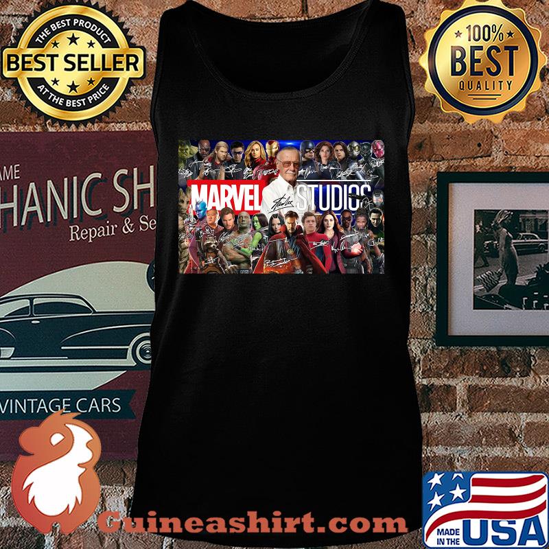 Marvel studios characters signatures horizontal poster s Tank top
