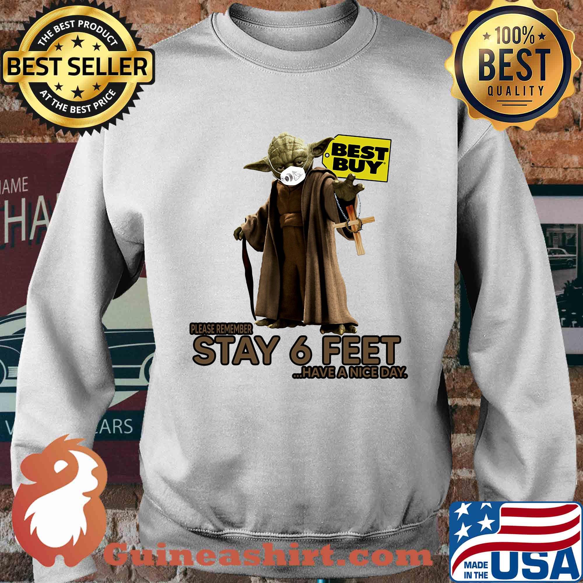 Master yoda mask best guy please remember stay 6 feet have a nice day s Sweater