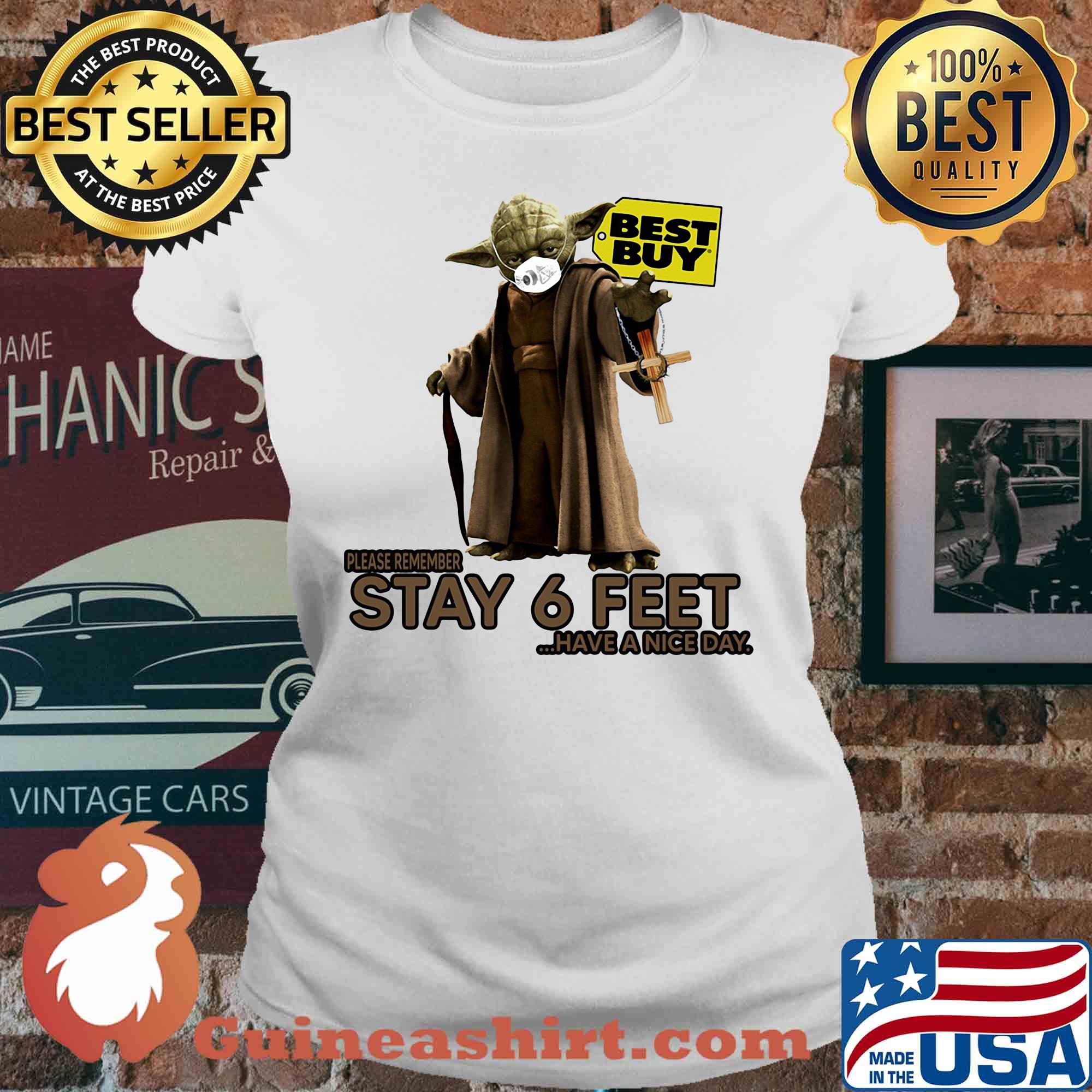 Master yoda mask best guy please remember stay 6 feet have a nice day s V-neck