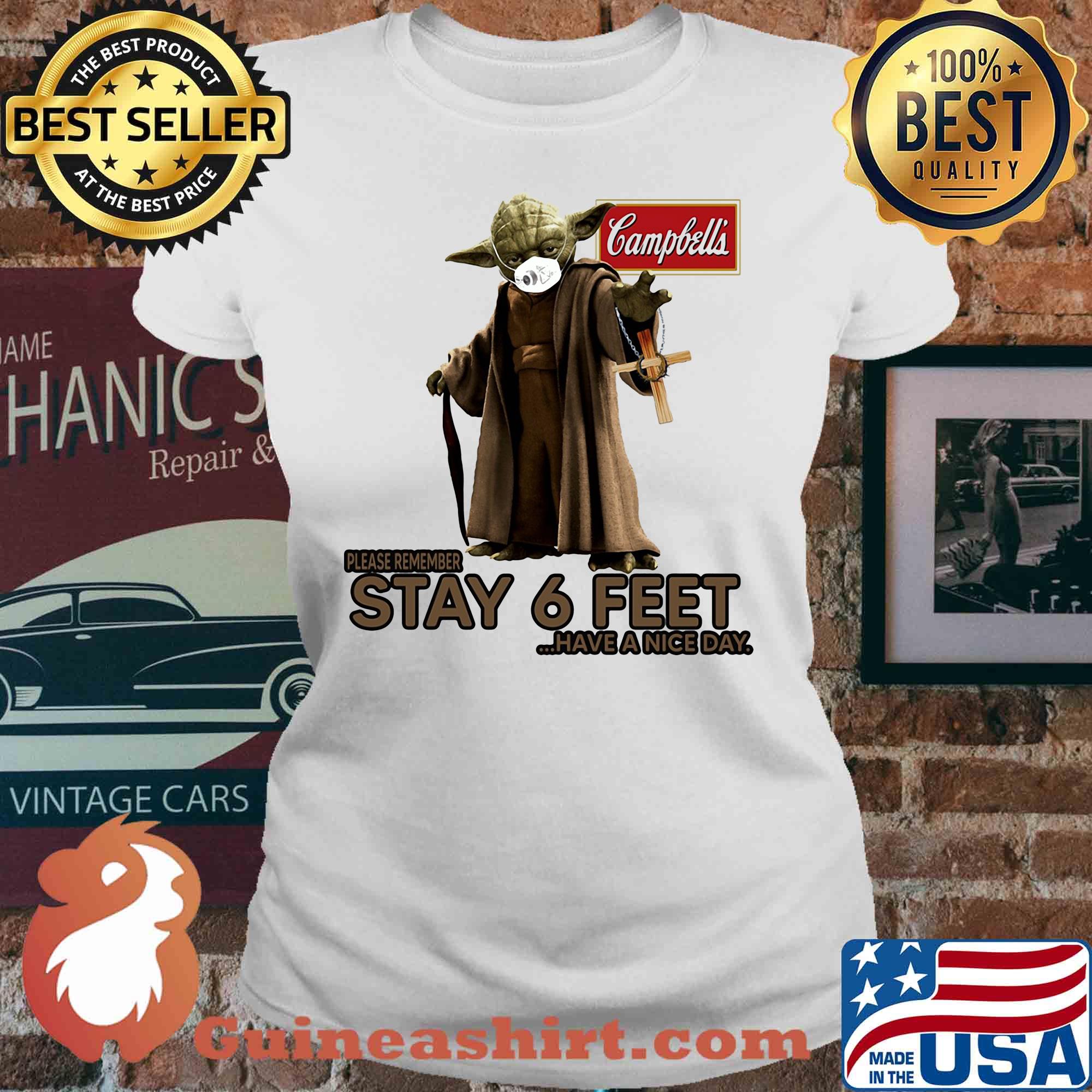 Master yoda mask campbell soup company please remember stay 6 feet have a nice day s V-neck