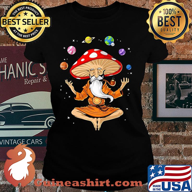Meditation magic mushrooms yoga buddha s Ladies tee