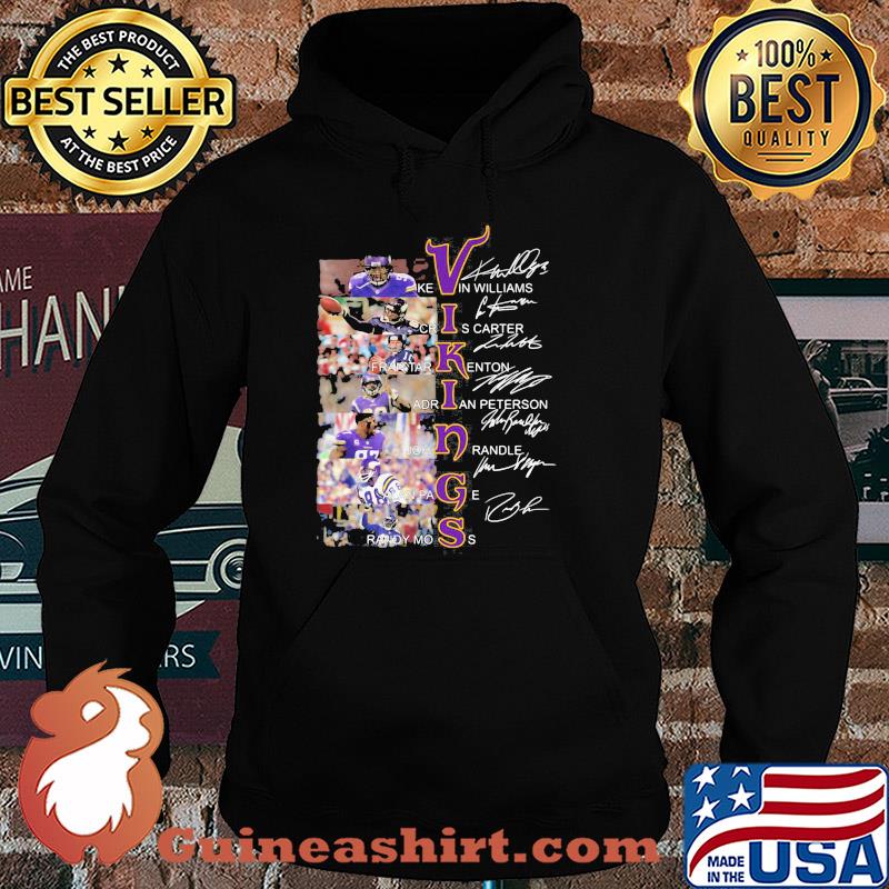 Minnesota vikings football team players signatures s Hoodie