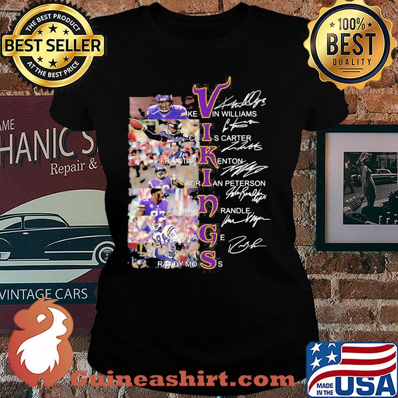 Minnesota vikings football team players signatures s Ladies tee